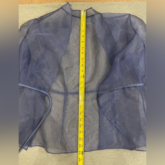 Silk organza over shirt in periwinkle - Picture 7 of 12